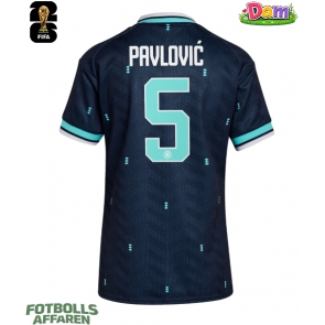 Tyskland Aleksandar Pavlovic #5 Bortatröja Kvinnor VM 2026 Kortärmad